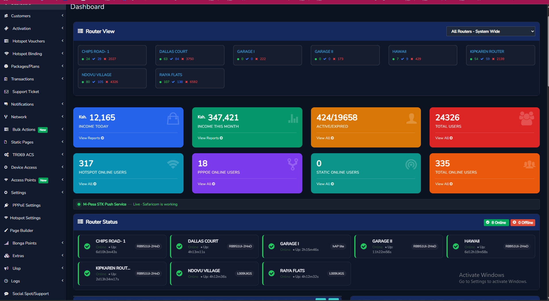 Freeispradius ISP Billing Dashboard